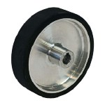 What type of rubber is being used on the wheel and what is the durometer hardness ?