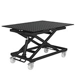 Is there a method to secure the table at a certain height (Safety Bar)?